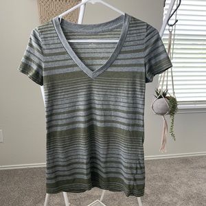 Woman’s Casual Striped V-neck by Mossimo